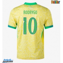 Brasil Rodrygo Goes #10 Hjemmedrakt Copa America 2024 Kortermet